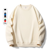 春秋季新款圆领卫衣男士潮牌长袖上衣打底衫宽松纯色休闲百搭卫衣