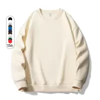 春秋季新款圆领卫衣男士潮牌长袖上衣打底衫宽松纯色休闲百搭卫衣