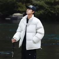 棉衣男冬季新款宽松加厚棉服立领面包服棉袄纯色百搭情侣潮牌外套