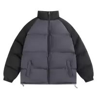 棉衣男冬季立领棉服外套加厚保暖男士休闲宽松拼色棉袄男装面包服