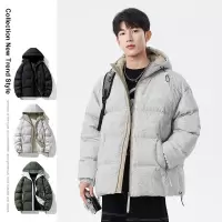 棉衣男士秋冬季新款潮流连帽棉服外套防风保暖棉袄百塔面包服男款
