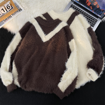 毛衣男秋冬季新款韩版潮流宽松青少年针织衫ins港风慵懒线衣外套