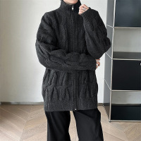 毛衣男麻花开衫冬季新款美式高街慵懒风情侣针织衫休闲线衣外套男