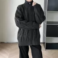 毛衣男麻花开衫冬季新款美式高街慵懒风情侣针织衫休闲线衣外套男