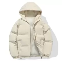 男装冬季新款棉衣男女同款情侣休闲纯色连帽面包服加厚保暖男外套