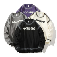 男装新款圆领卫衣潮牌宽松上衣百搭休闲春秋男女同款青少年体恤男