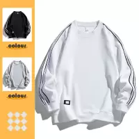 男装新款情侣卫衣潮流宽松运动休闲内搭圆领套头长袖男卫衣打底衫