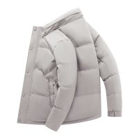 男装棉衣秋冬季商务休闲宽松加厚保暖青年立领百搭棉袄外套男