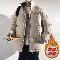 男装秋冬季棉衣男士立领棉袄新款加厚保暖加绒棉服潮牌面包服外套