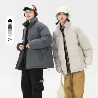 秋冬季新款高街情侣加厚棉服立领休闲面包服百搭休闲棉衣