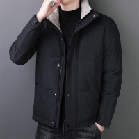 秋冬男士新款棉服韩版休闲潮流加厚立领百搭棉衣纯色外套上衣男装