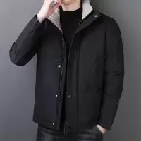 秋冬男士新款棉服韩版休闲潮流加厚立领百搭棉衣纯色外套上衣男装