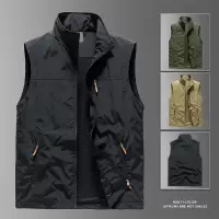 男士运动户外马甲坎肩背心机能工装钓鱼立领休闲马夹春秋新款外套