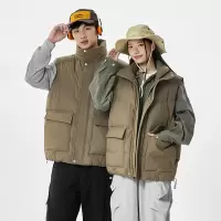 男装秋冬季棉衣马甲立领帅气马夹背心保暖运动坎肩情侣款无袖上衣