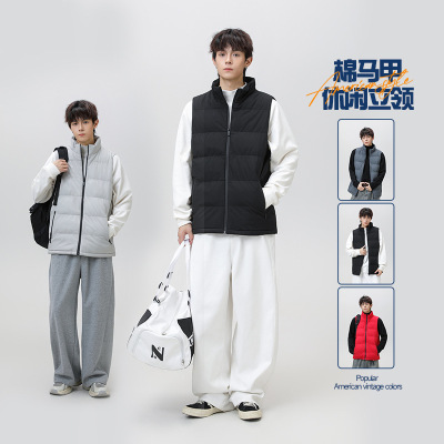 男装美式潮牌运动棉马甲立领时尚百搭背心休闲青年坎肩马夹男外套