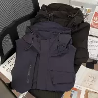 马甲男夏季新款连帽工装夹克休闲潮牌痞帅运动背心无袖坎肩男外套