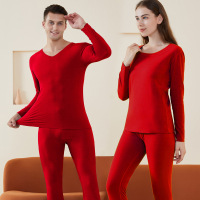 保暖内衣男加绒秋衣秋裤本命大红情侣女新年套装秋冬秋冬季厚实