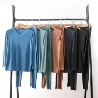 秋冬男士保暖内衣无痕套装磨毛秋衣秋裤男加绒打底衫长袖