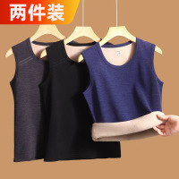 秋冬驼绒加厚奥粒绒保暖背心男士打底衫秋冬季马甲坎肩打底衫