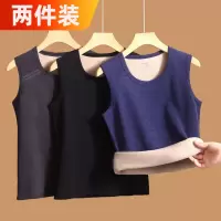 秋冬驼绒加厚奥粒绒保暖背心男士打底衫秋冬季马甲坎肩打底衫