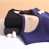 秋冬驼绒加厚奥粒绒保暖背心男士打底衫秋冬季马甲坎肩打底衫