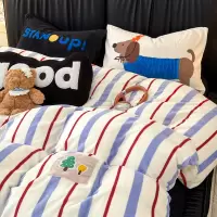 冬季加厚牛奶绒床上四件套多巴胺加绒珊瑚绒床单被套床品三件套