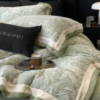 巨保暖加厚9斤保暖牛奶绒四件套 冬天花珊瑚绒被套家纺床品套件