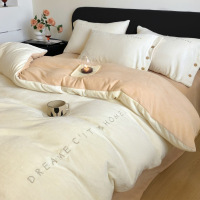 高克重牛奶绒四件套a类母婴级加厚保暖珊瑚绒床单被套法兰绒4件套
