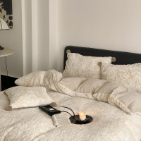 320g巨保暖!冬天加厚牛奶绒四件套珊瑚绒床单被套双面绒床上用品