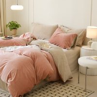 A类婴儿绒四件套防静电冬季保暖绒面轻奢加绒被套床上用品牛奶绒