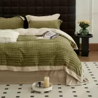 a类牛奶绒四件套皮草级兔毛绒被套冬季珊瑚绒床单被罩床上三件套