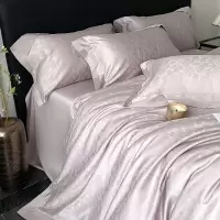 优雅感床品!100支贡缎提花澳棉四件套纯棉床单被套床上用品4