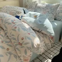 冬季加厚牛奶绒四件套加厚法兰绒床上用品保暖珊瑚绒床单被套加绒