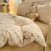 冬季加厚牛奶绒四件套新款宿舍珊瑚绒床单被罩三件套床上用品
