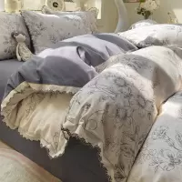 加厚磨毛床上四件套100纯棉秋冬季碎花被套保暖床单被罩床品