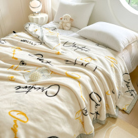 拉舍尔毛毯冬季加厚加绒午睡盖毯子床单人宿舍学生珊瑚法兰绒被子