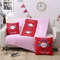 数码印花抱枕被子两用被子办公室午休芦荟棉二合一汽车靠垫