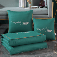 新款13372加密 全棉羽毛款多功能抱枕被 纯棉靠垫被中号礼品