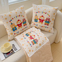 新款40支全棉数码印花抱枕被 可以制作广告