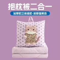 新款加厚款牛奶绒立体手提波斯猫抱枕被车载两用二合一午睡靠垫被