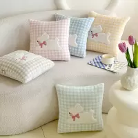 新款软萌兔牛奶绒抱枕被加厚便携抱枕被二合一办公室午休沙靠垫