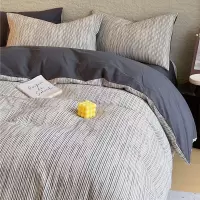 简约纯棉提花磨毛床上四件套加厚被单枕套床品新款秋冬季