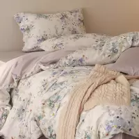 美式油画风100s磨毛四件套秋冬加厚保暖纯棉花卉床品