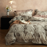 美式花卉100支加厚磨毛四件套纯棉床单被套秋冬床品1.5m1.8米
