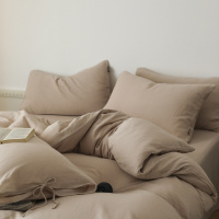 软糯双层纱床上四件套a类母婴级100纯棉被套床单日式简约用品