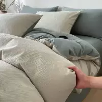 高支高密新疆长绒棉贡缎四件套简约浮提花床上用品宿舍三件套