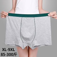 全棉男士内裤宽松透气四角裤肥佬加大码中高腰纯棉红色青年平角裤