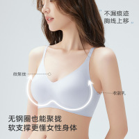 7A杯面印花超薄凉感高弹隐形痕内衣聚拢防下垂软支撑文胸