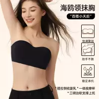 稳稳杯防滑痕粉底液抹胸无肩带内衣女无钢圈小胸聚拢美背文胸