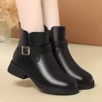 年新款女短筒外穿低帮棉鞋